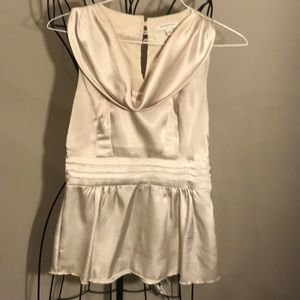 Light gold sleeveless blouse